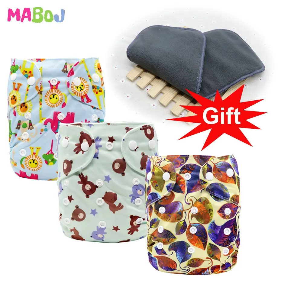 PD5-4-5 MABOJ Cloth Diapers Baby Pocket Cloth Diaper One Size Waterproof Nappy Reusable Cloth Nappies Set Washable Wholesale New - Цвет: PD5-4-5
