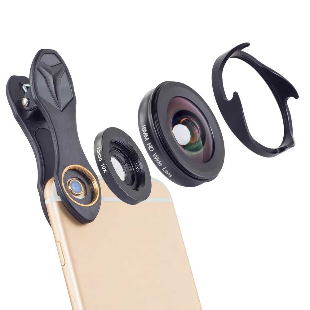 APEXEL all in all phone camera lens kit Профессиональный широкоугольный/макро объектив с grad фильтром CPL ND фильтр для iphone andriod телефонов