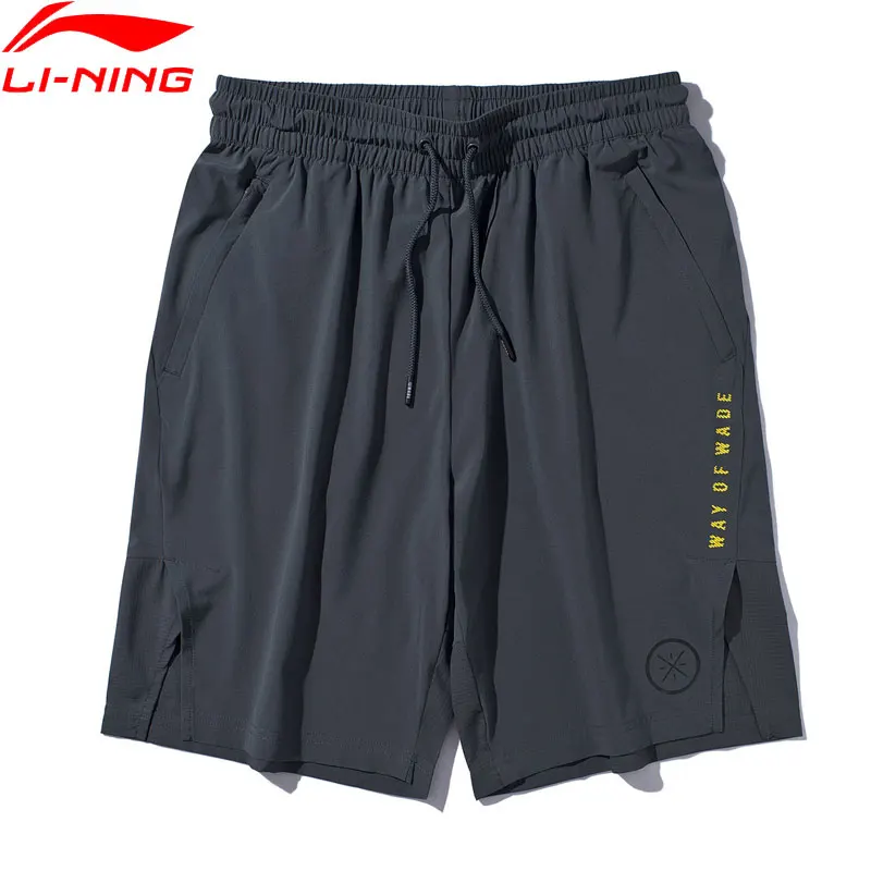 Li Ning мужские спортивные шорты серии Уэйд с разрезом по подолу 88% полиэстер 12%