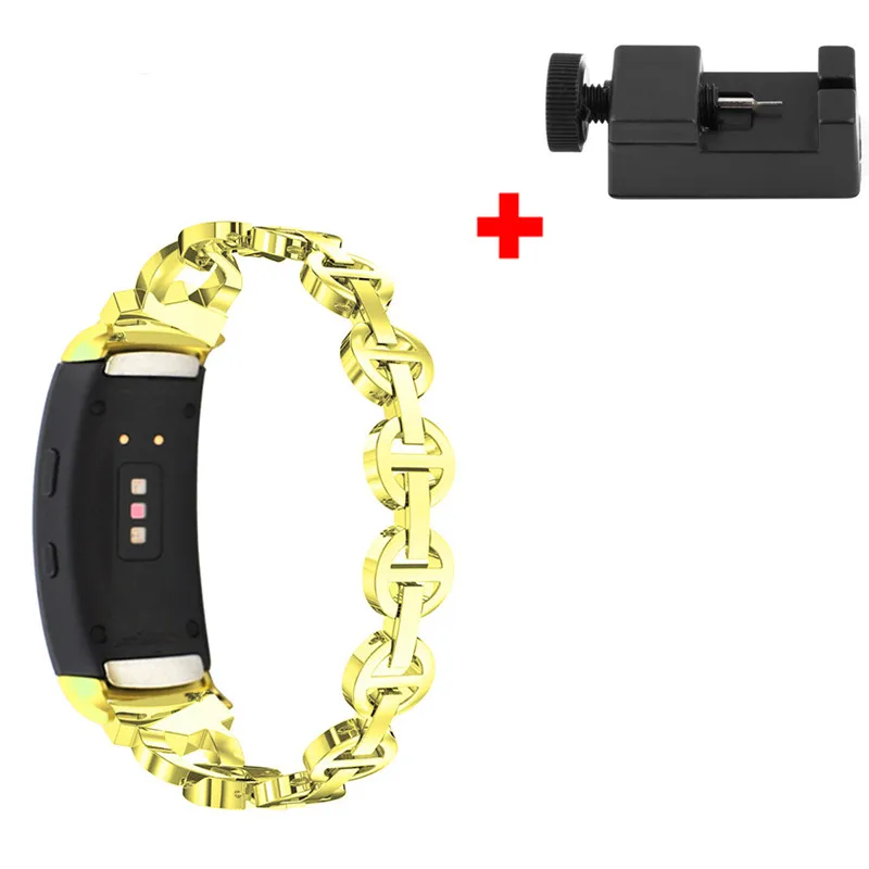 Gold Браслеты для samsung gear fit2 pro, умный браслет из нержавеющей стали, браслет для samsung gear Fit2, SM-R360, браслет на запястье, ремешок для 2 pro - Цвет: Gold