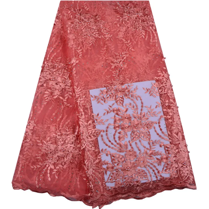 

French Net Lace Fabric 2018 Latest African Lace Fabric With Embroidery Mesh Tulle Lace Fabric High quality Nigerian Lace 1319