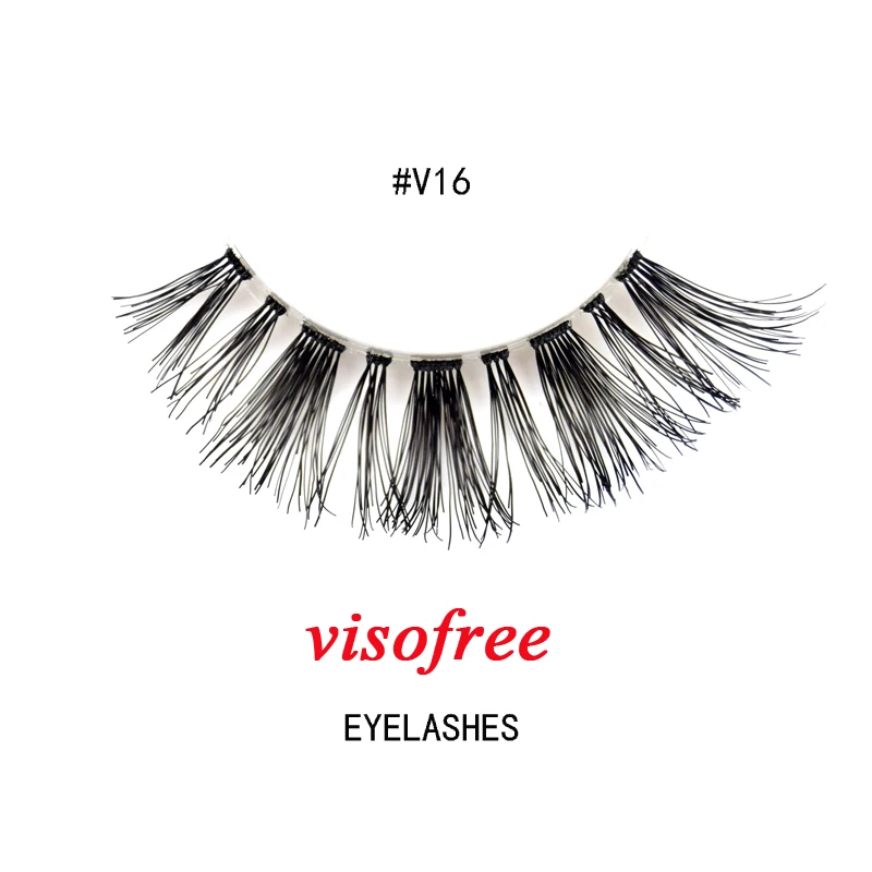 Ресницы Visofree модные мягкие 100% человеческие волосы Накладные ресницы клейкие