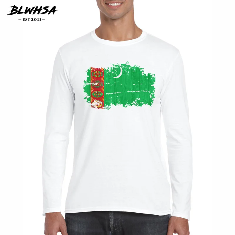 Мужские футболки с длинным рукавом круглым вырезом и принтом | Мужская одежда