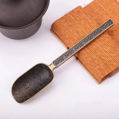 Китайский Чай ложки Медь кухонная лопатка листья Chooser держатель высокое качество