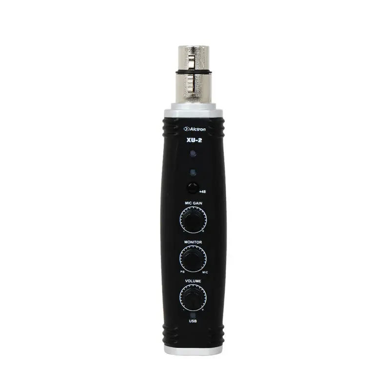 Alctron xu-2 usb конвертер XLR к USB микрофон Предварительный усилитель, компьютерный аудио интерфейс, цифровой аудио конвертер с питанием