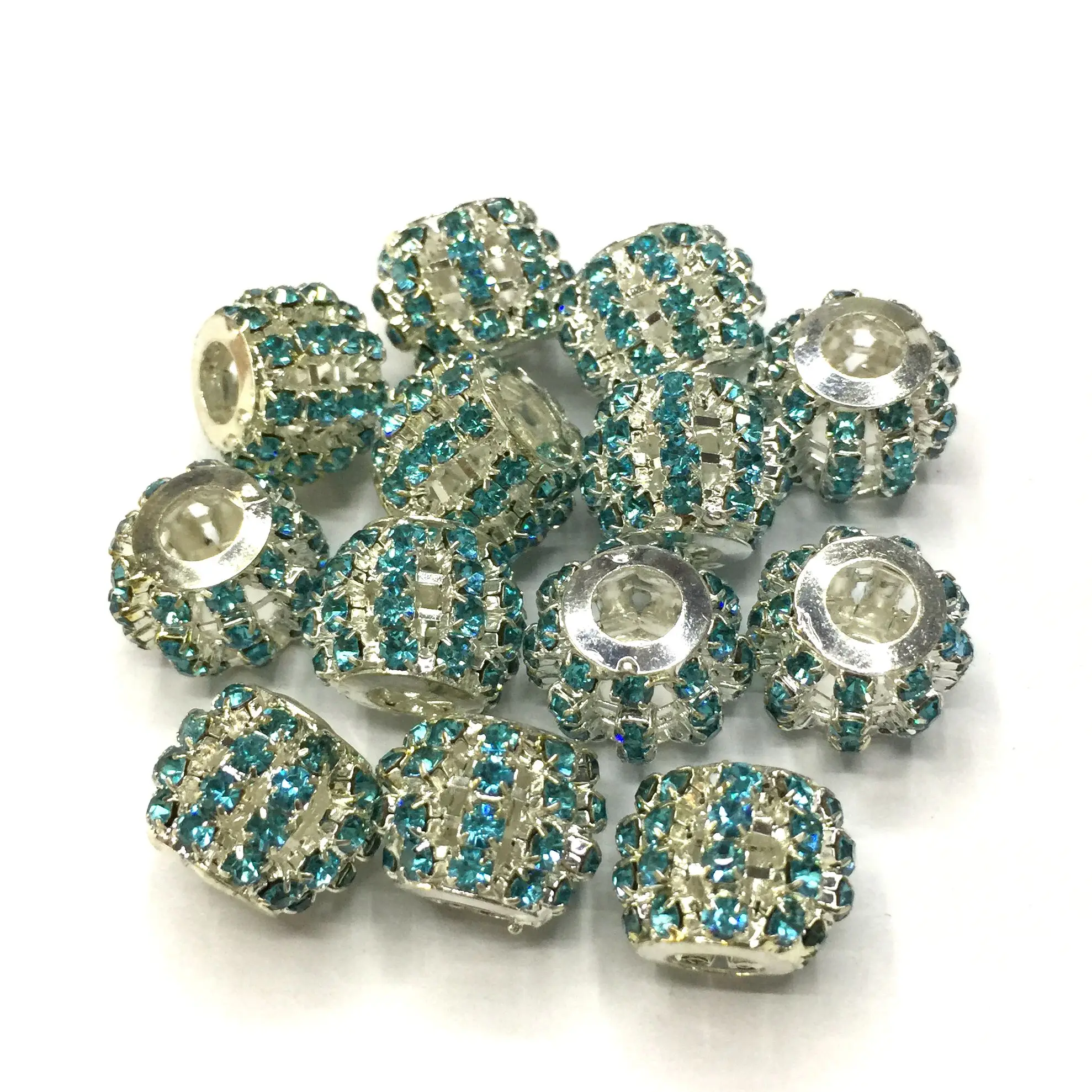 Бесплатная доставка модные прозрачные бусины из сплава с большим отверстием