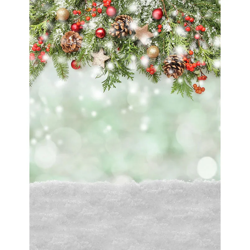 Customized Photography Backdrops Digital Printed Vinyl or Polyester Snowy Christmas tree Background F2457 For Photo Studio | Электроника