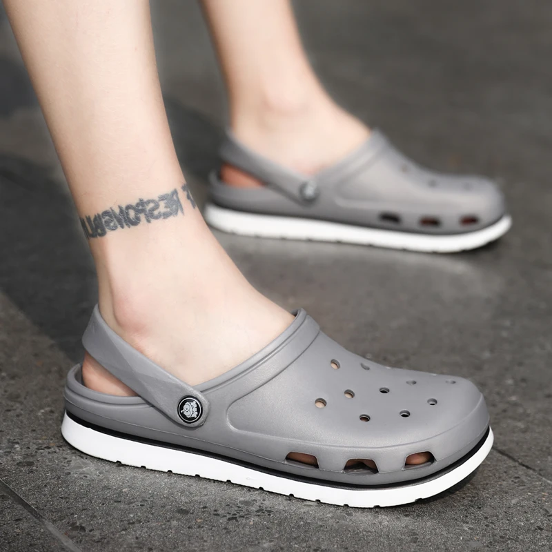 Мужская и женская обувь с перфорацией; Zapatos De Sandalias Hombre Sandles; мужские летние дышащие тапочки; обувь для работы в больничном стиле