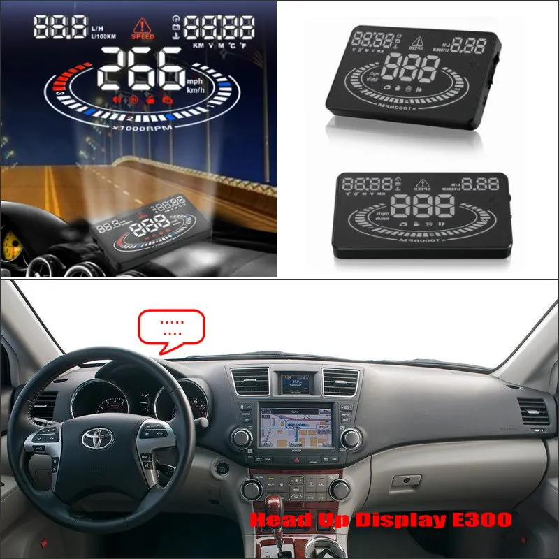 Автомобильный HUD Дисплей для Toyota Highlander Kluger 2010 2020 автомобильные аксессуары OBD/OBD2