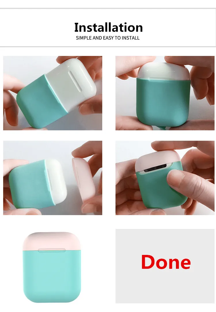 ТПУ Силиконовые Bluetooth беспроводные наушники чехол для Airpods защитный чехол Аксессуары для кожи для Apple Airpods зарядная коробка