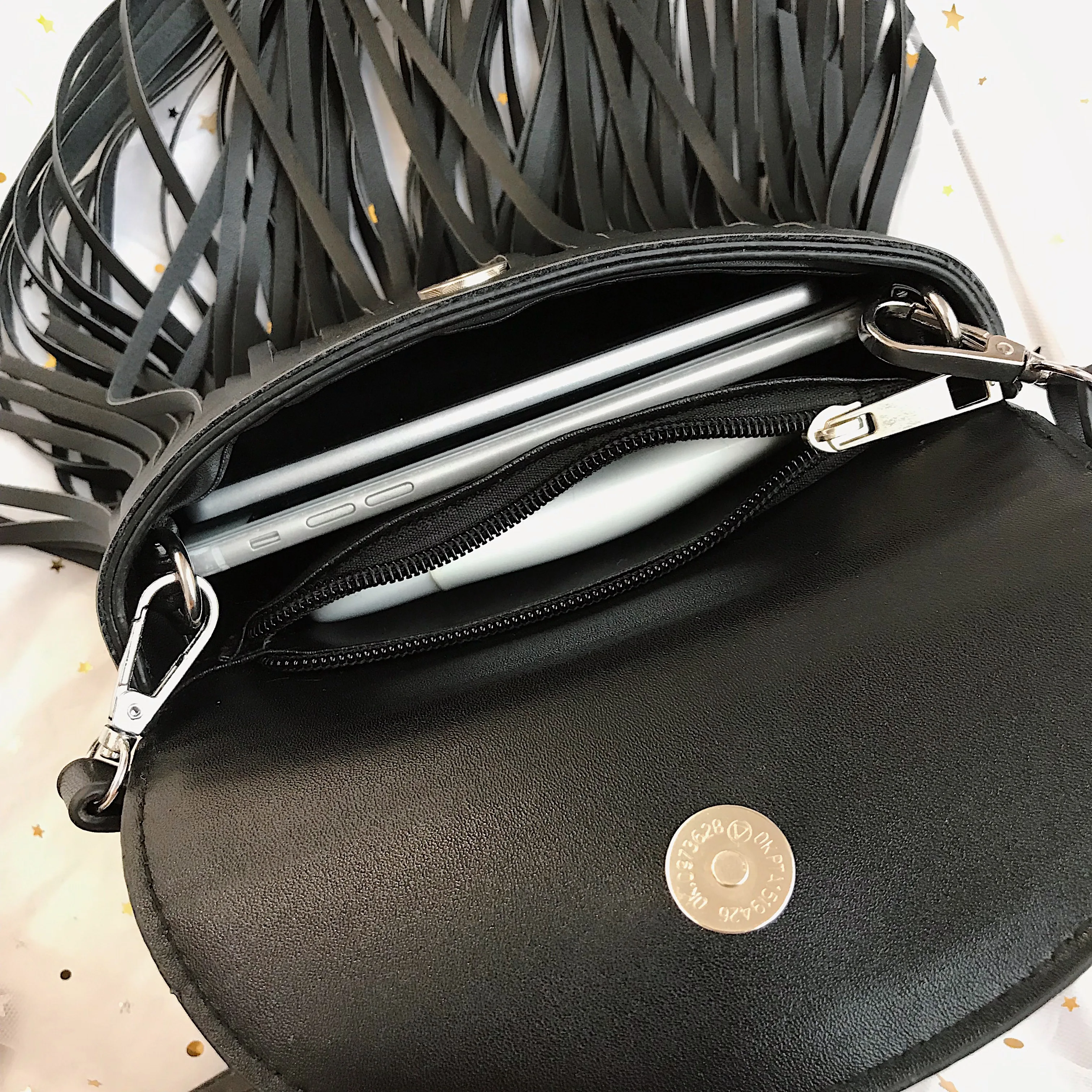 Fringed Messenger Bag Scrub PU Leather Ladies Flow New Retro Bohemian Su Bo Xia Style Hippie Gypsy Fringe Ms. Handbags | Багаж и сумки