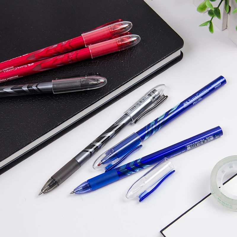 3 шт. Faber Castell Pro гель ручка с чернилами стандартных цветов 0 38/0 5 мм пуля Углеродная