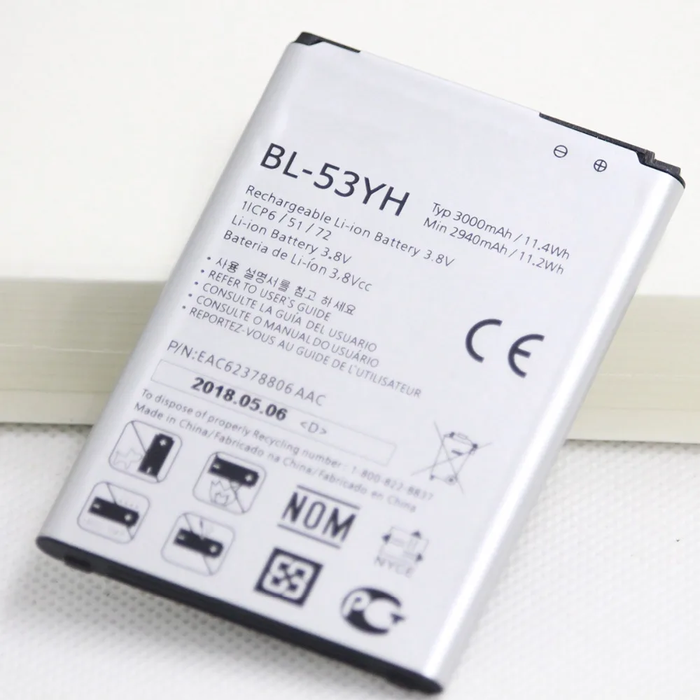 Сменная батарея для телефона внешняя аккумуляторная LG G3 D830 D850 D851 D855 LS990 VS985 F400 BL53YH