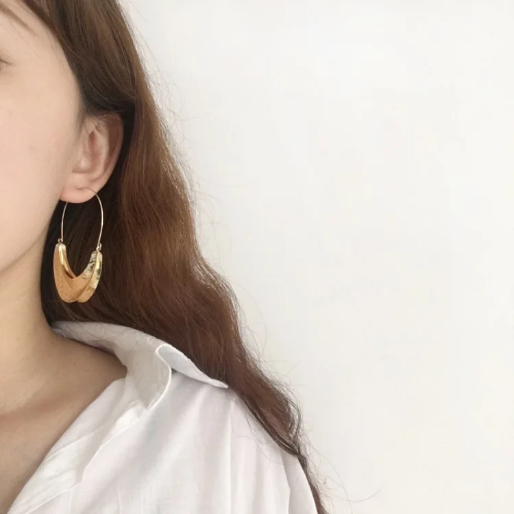 New Arrival Gold Silver Color Moon Long Drop Earrings Women's Accessories Vintage Leaf Design Jewelry | Украшения и