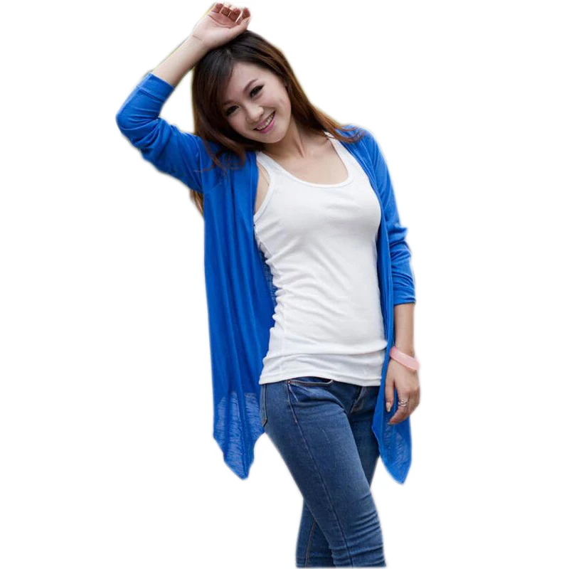 

2023 Summer Autumn Fashion Women Tops Sunscreen Clothing Air-Conditioned Shirt Thin Blouses Cardigan Knitted Sweater