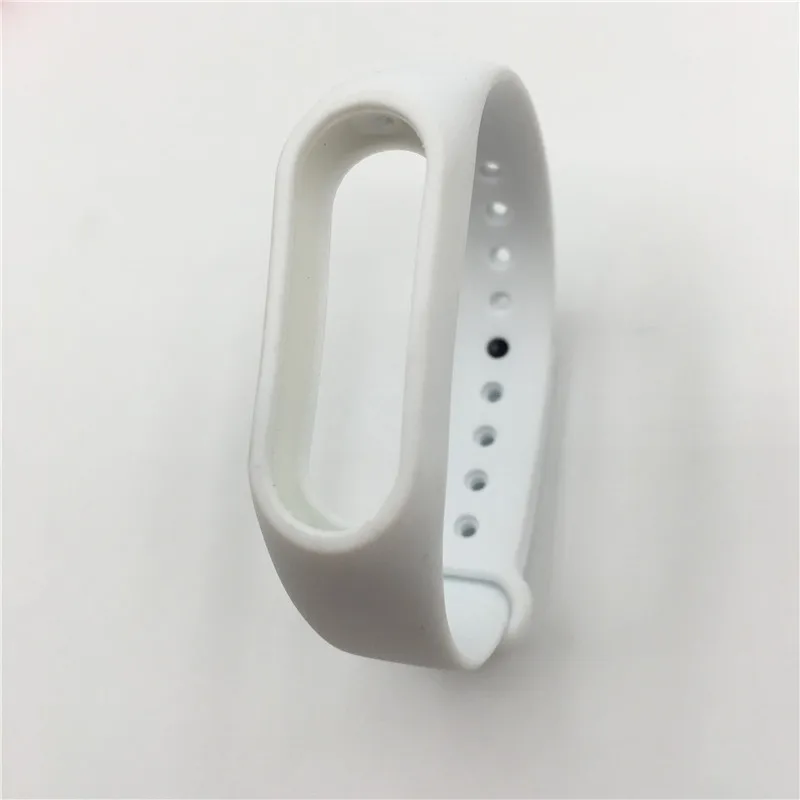 1 шт., ремешок для Xiaomi mi, 2 ремешка, силиконовые для фитнеса, браслет для mi band 2, умный Браслет для Xiao mi Band 2, аксессуары - Цвет: White