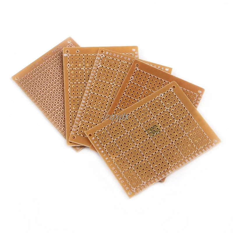 5 шт. 5*7 см Односторонний прототип печатной платы Veroboard Stripboard DIY PCB оптовая продажа