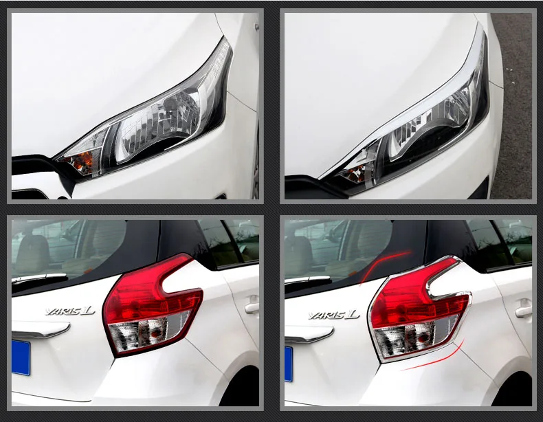Lsrtw2017 abs фар автомобиля планки заднего света для toyota yaris 2013 хэтчбек