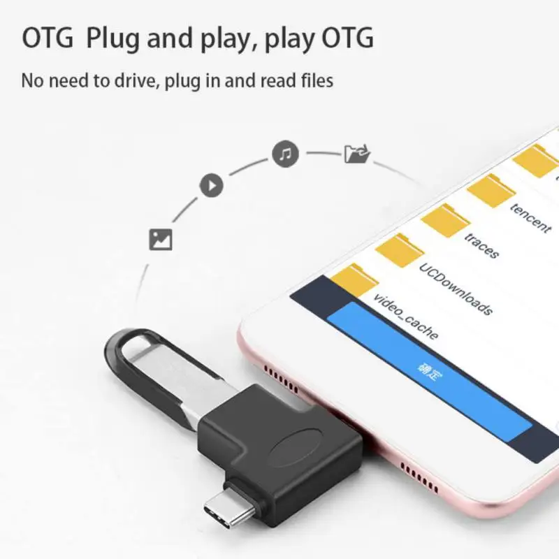 Кабель-адаптер USB 3 0 OTG с Micro / Type C на конвертер 2 в 1 для Xiaomi Redmi 5 Plus Samsung Galaxy S9 Huawei P20 |