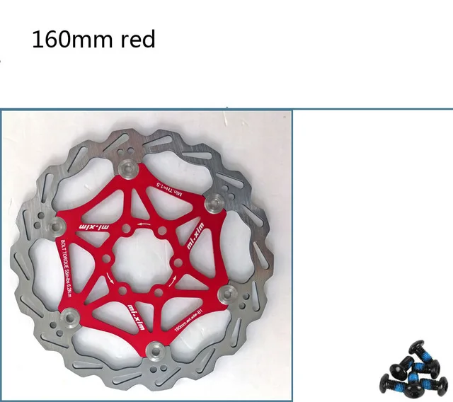 Red 160mm Mi. Xim MTB велосипед горный велосипед велосипедный спорт поплавок плавающей диски 160/180/203 мм B1 красный/синий/черный/золото для дисковый тормоз горного велосипеда - Цвет: Red 160mm