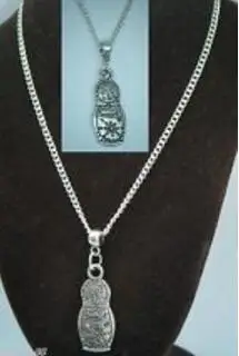 6 шт. винтажное изделие из серебра русская кукла подвески для свитера ожерелья