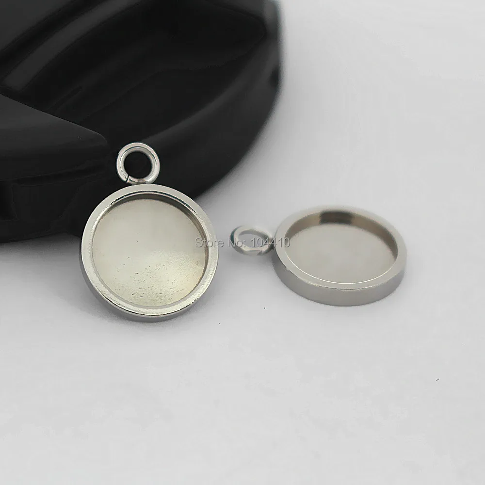 Прочная круглая рамка из нержавеющей стали 10 мм с петлей стеклянный камень смола