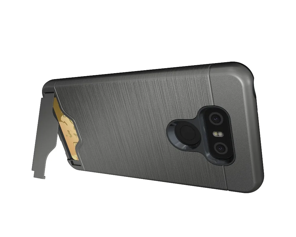 Оптовая продажа 10 шт роскошный армированный чехол 2 в 1 для LG G6 телефона скрытый