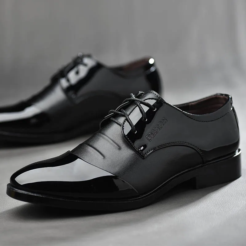 Business Deluxe OXford Shoes Men's Breathable PU Dance Shoes Rubber Shoes Men's Office Party Wedding Shoes Mocassins