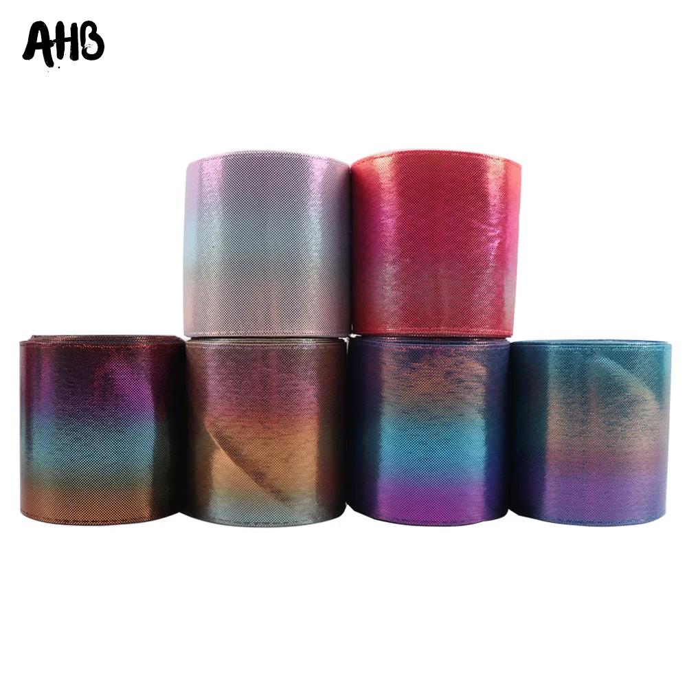 

AHB 75mm Laser Leather Ribbon Width Soft Laser PU For Sewing Home Decorative DIY Headdress Materials Handmade Crafts Ribbon