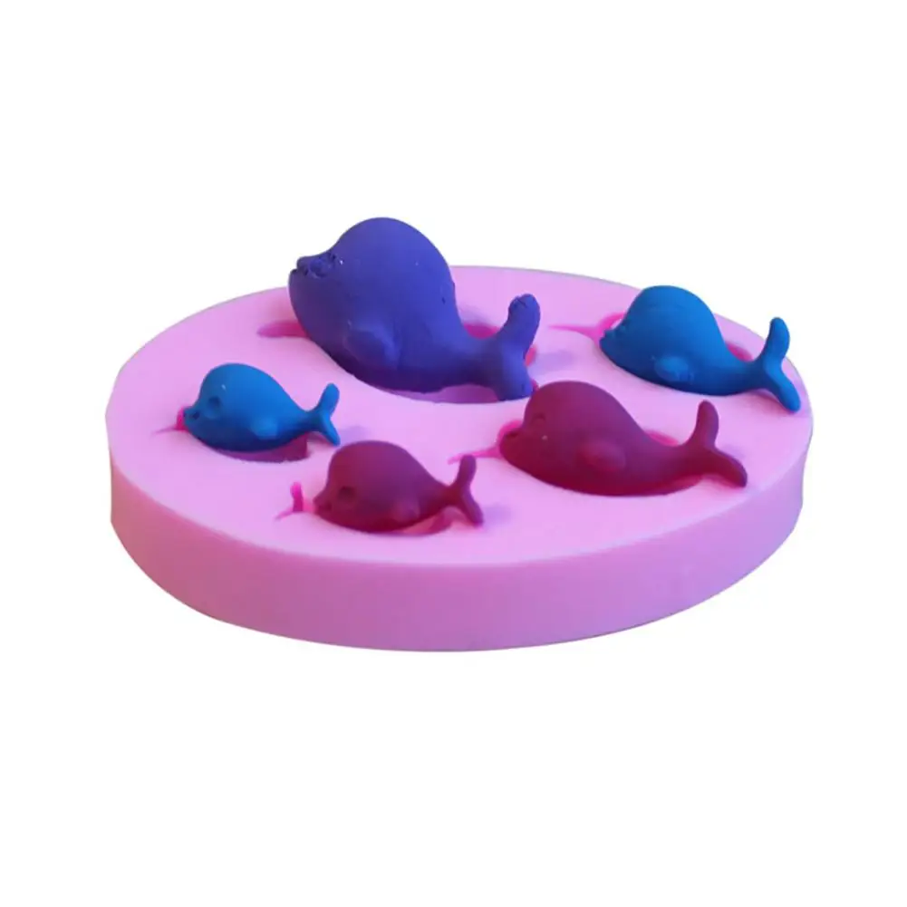 Океан серии киты Форма 3D Силиконовые формы торта для DIY желе конфеты леденец