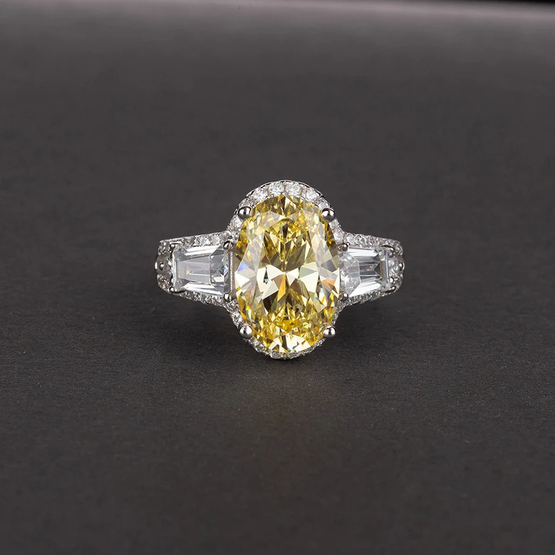 OEVAS 100% стерлингового серебра обручальные кольца для женщин большой овальной