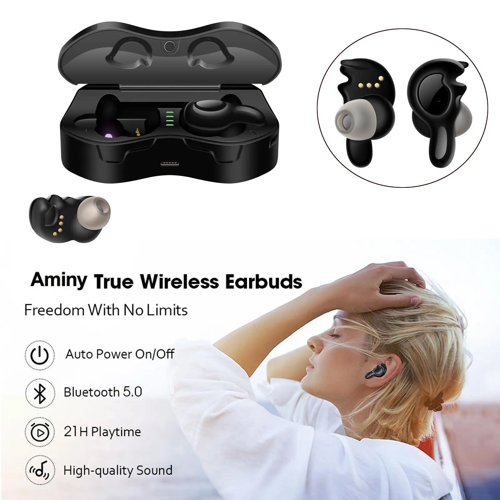 TWS Twins True Беспроводная V5.0 Bluetooth стерео гарнитура Мини наушники для Apple iPhone XS Max XR X