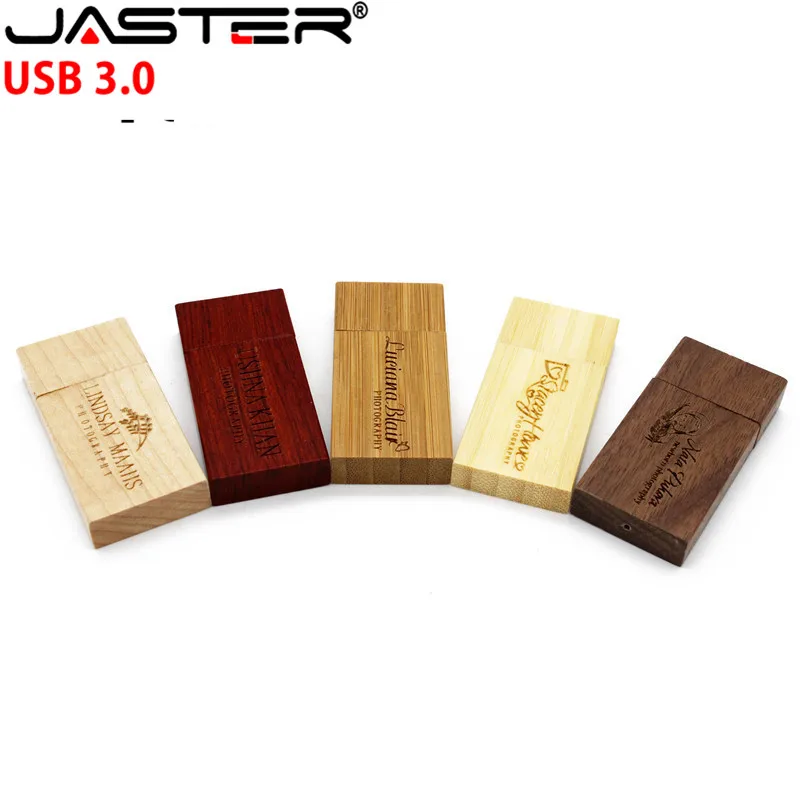 Деревянный USB флеш накопитель JASTER с логотипом клиента 3 0 деревянная Флешка в виде