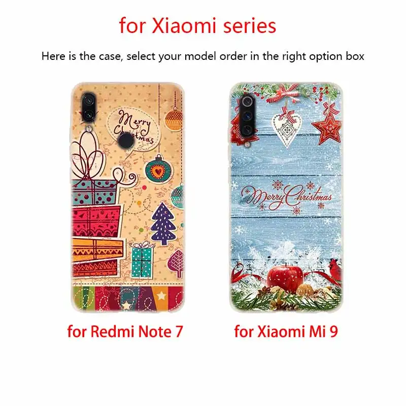Мягкий Силиконовый ТПУ чехол для Xiaomi Mi 10 8 9 CC9 A1 A2 A3 Lite SE MAX 3 mix 2s 5X 6X Рождественская