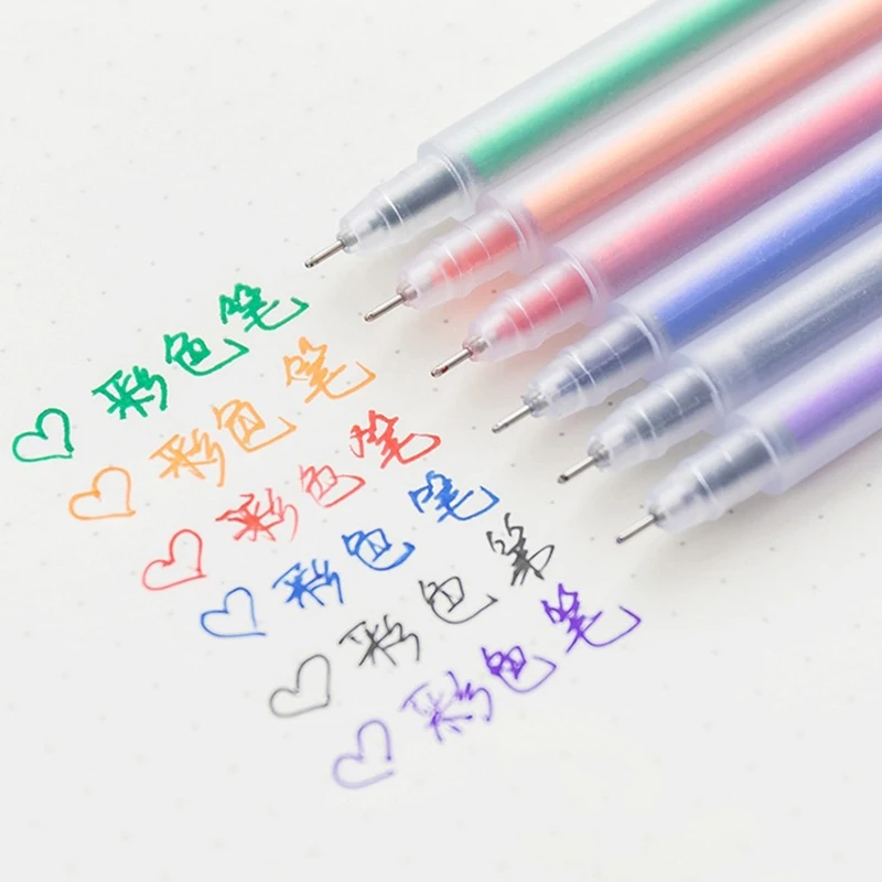 6 видов цветов MUJI Style 0 5 мм матовая прозрачная на водной основе цветная гелевая