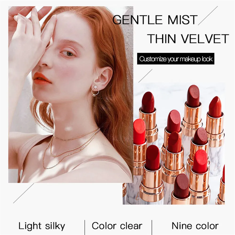 Европейский стиль сексуальные красно-коричневые пигменты губная помада