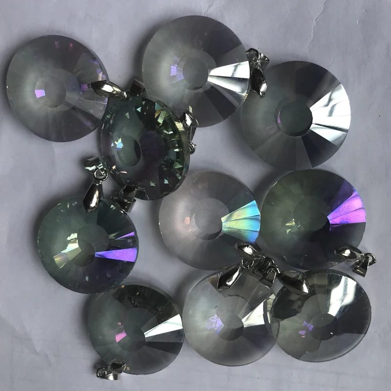 

10PCS 30mm Glass Art Crystal Sunflower Prism Chandelier Lamp Part Hanging Pendants Suncatcher Ornament Decor