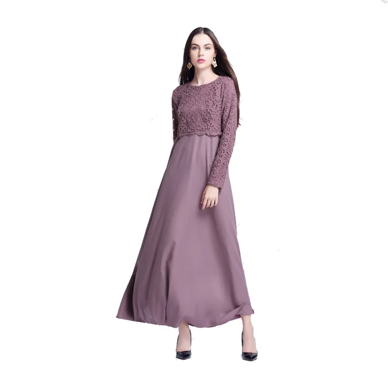 Мусульманское женское хиджаб с длинными рукавами платье макси abaya Jalabiya исламское женское поддельное платье из двух частей одежда халат кафтан марокканский CN-094