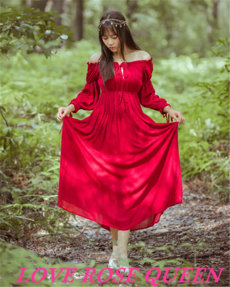 Женское винтажное платье с вырезом лодочкой Элегантное Длинное в японском стиле