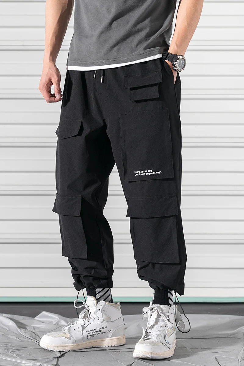 

New Spring Joggers Ankel-Length Harem Pants Mens Front Pockets Sweatpants Male Korean Loose Harajuku Hip Hop Track Pants 5XL