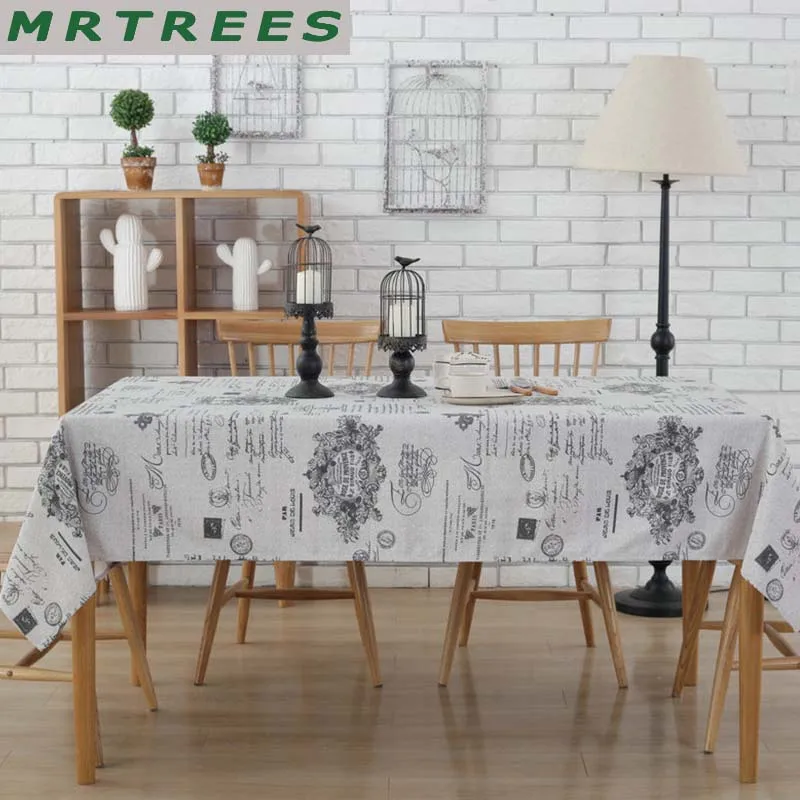 MRTREES Новая Европа хлопок печатных скатерть ручной работы прямоугольник покрытие
