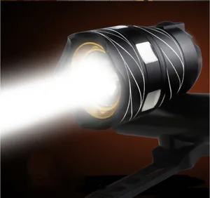 Велосипесветильник фонарь Basecamp T6, водонепроницаемый светодиодный Передний фонарь с свободным зумом, зарядка через USB, 15000 люмен