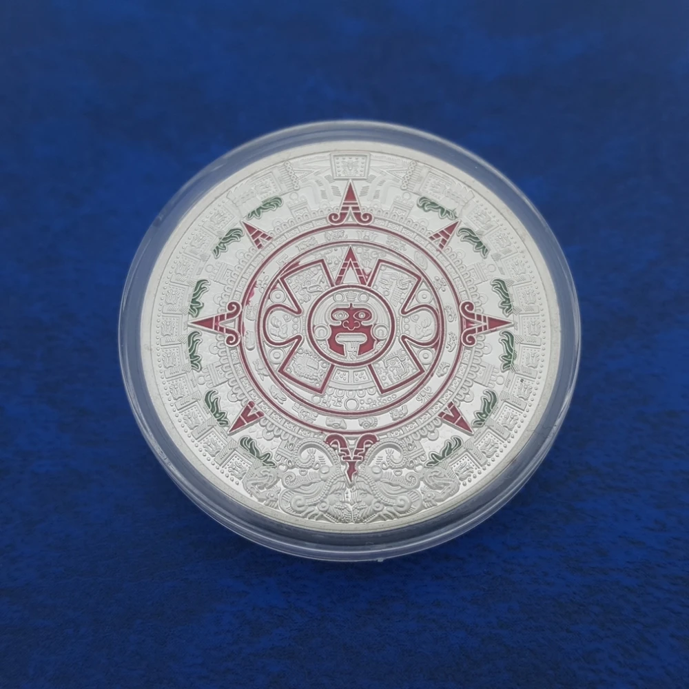 Юбилейная коллекция монет медаль Сувенирный значок для денег Mayan Clander