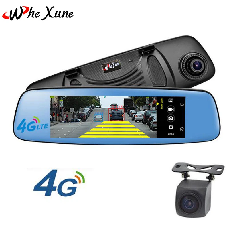 Whexune E06 4 г Видеорегистраторы для автомобилей 7.84 &quotTouch ADAS удаленного Мониторы