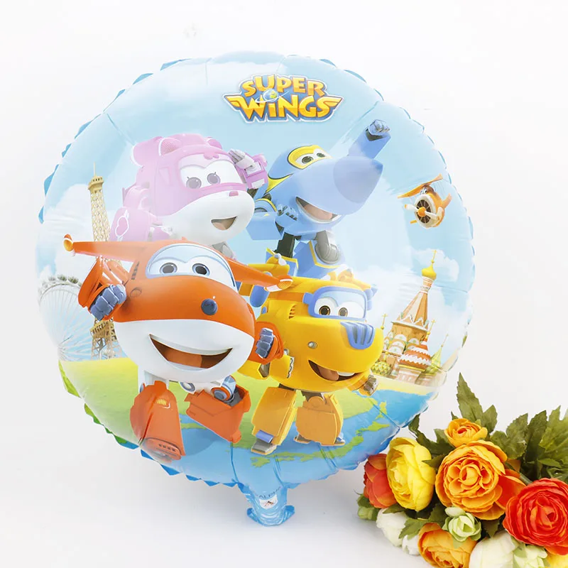 3D Супер Крылья фольгированный шар 18 дюймов Гелиевый SuperWings globos Jett латексные