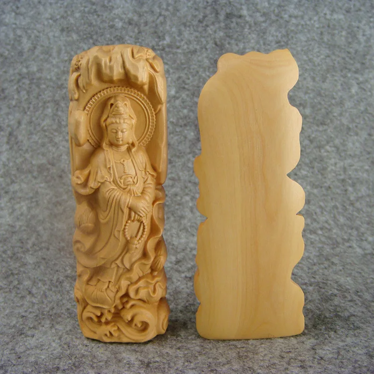 Скульптура Будды из натурального массива дерева скульптура гуанина ремесла на