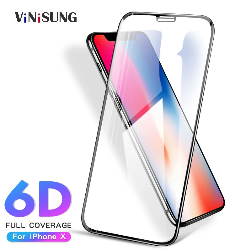 6D полное покрытие Защитное стекло для iPhone 7 iphone 6S X 8 Plus закаленное XR XS Max защита