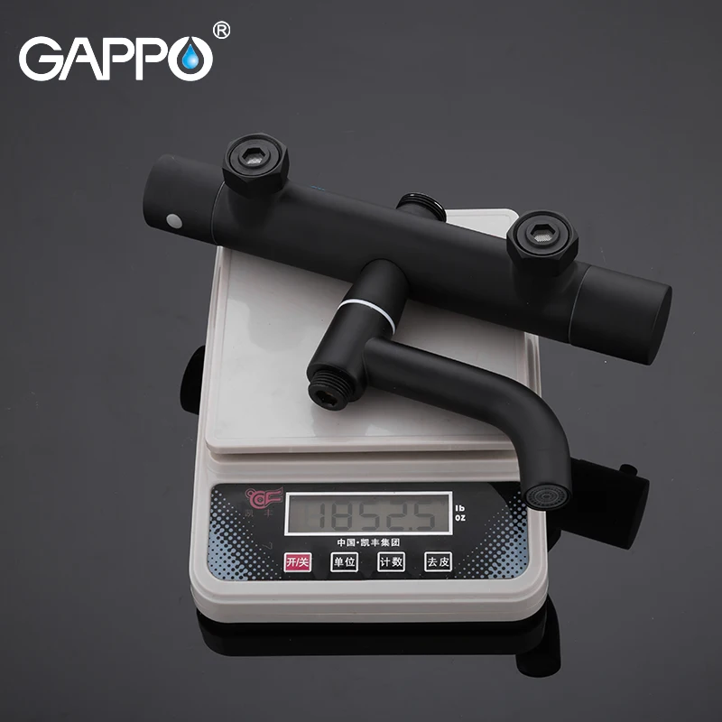 gappo shower system black bathroom shower set bath shower mixers waterfall thermostatic mixer tap rain bathtub faucets free global shipping