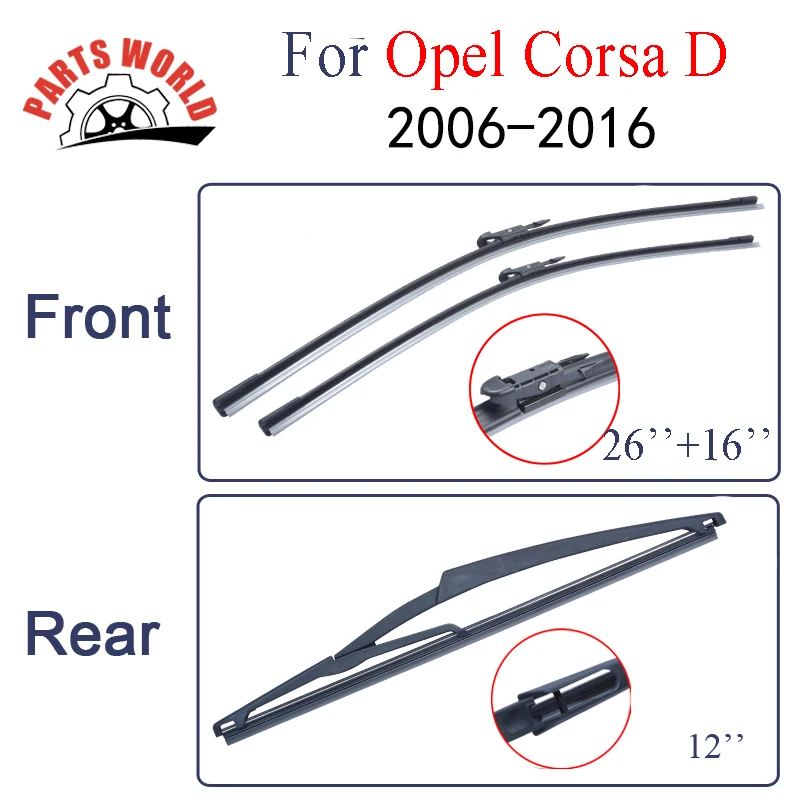 Щетки стеклоочистителя Partsworld 26 'ཌ'' для Opel Corsa D аксессуары 2006 2016