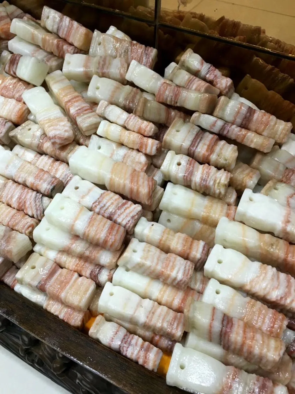 Натуральный кварцевый камень мясо камни свинина живот бекон коллекция
